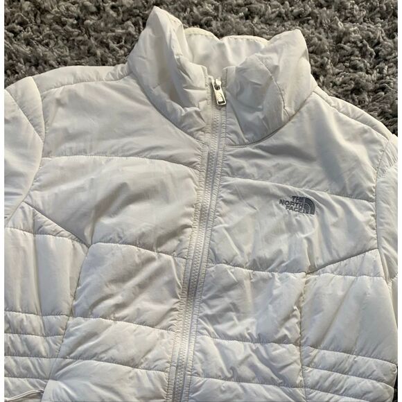 The North Face Harway white Quilted Puffer JACKET COAT sz L - Picture 2 of 7